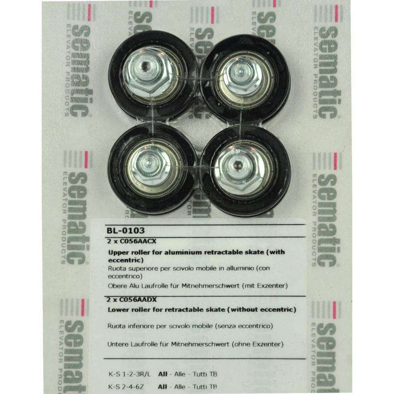 BL-0103 | KIT RUEDAS PARA PATÍN RETRÁCTIL (2 X SUPERIOR Y 2 X INFERIOR)