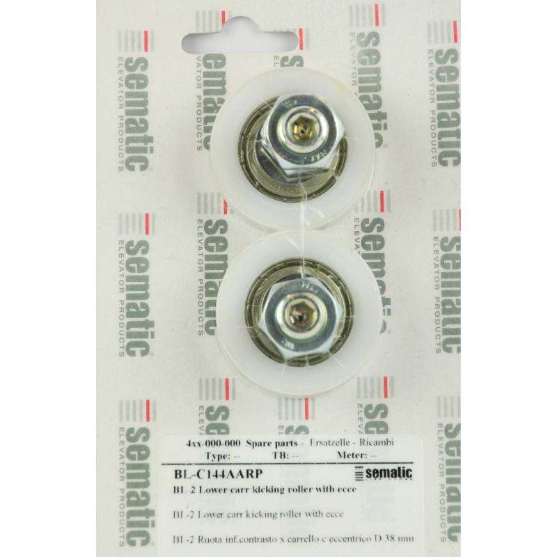 BL-C144AARP | 2 X RUEDAS DE PIE DEL CARRO INFERIOR D.38MM CON EXCENTRICO