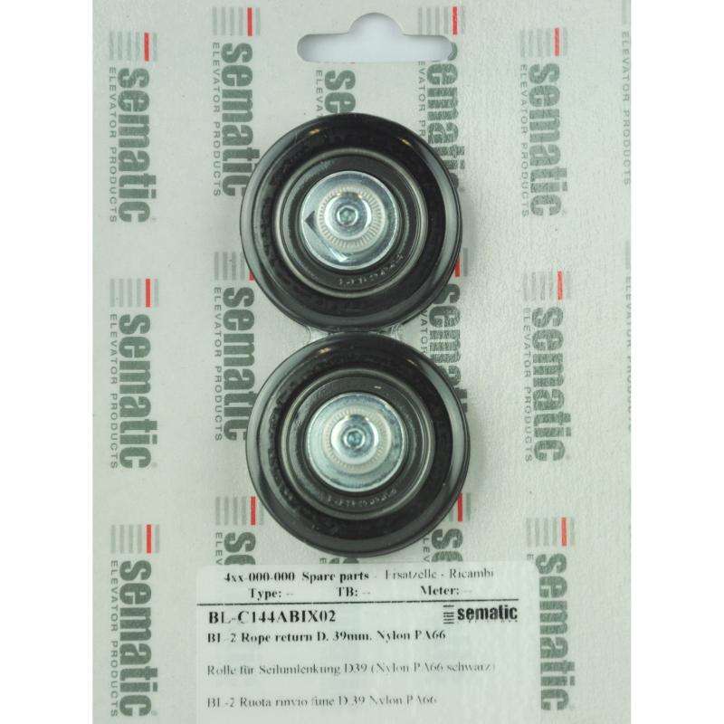 BL-C144ABIX02 | 2 X ROPE RETURN ROLLER D.45MM (EXTERNAL) (NYLON PA66) BL-C144ABIX02 | 2 X ROPE RETURN ROLLER D.45MM (EXTERNAL) (NYLON PA66)