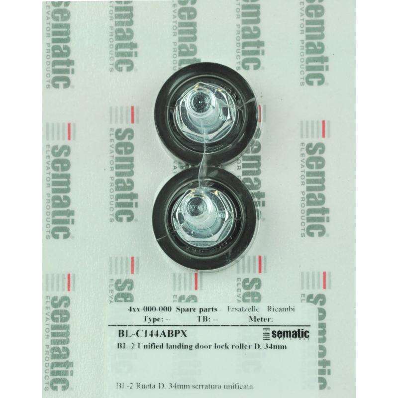 BL-C144ABPX | 2 X RODILLO UNIFICADO PARA CERRADURA DE PUERTA DE RELLANO D.34MM (EXTERIOR)