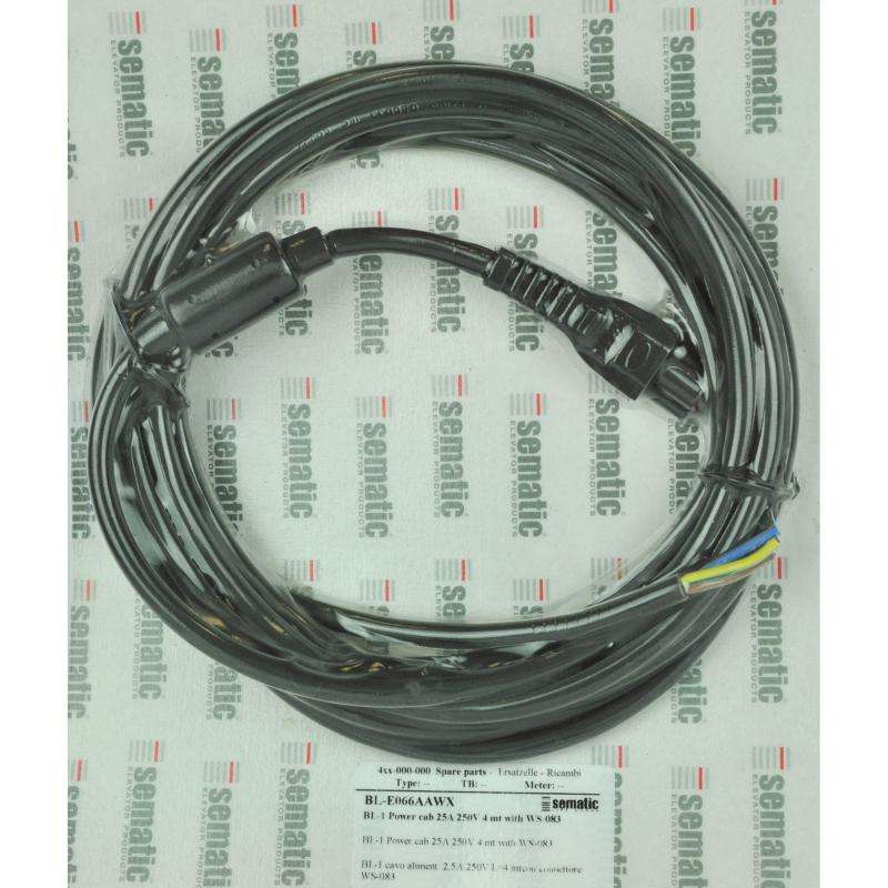 BL-E066AAWX02 | 1 X CABLE DE ALIMENTACIÓN PARA CONTROLADOR SDS 2,5A 250V L=4MT CON CONECTOR WS-083